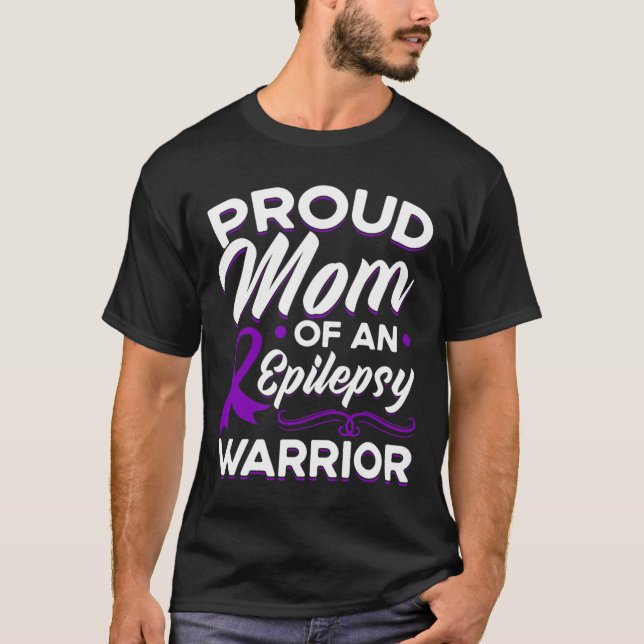 Camiseta Orgullosa Mamá De Una Epilepsia De Guerrero Epilep (Anverso)