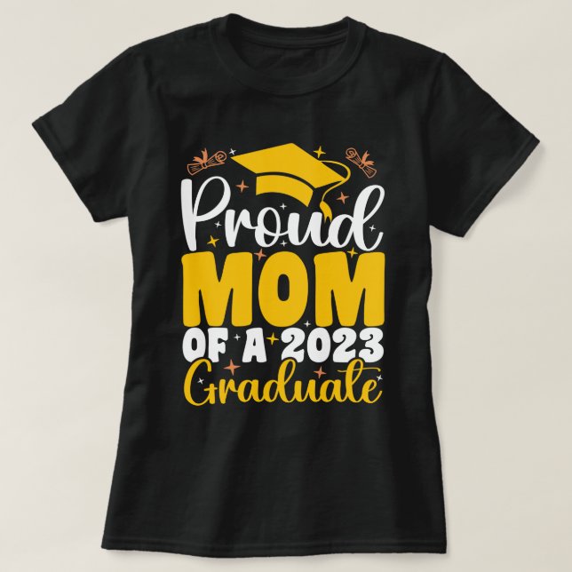 Camiseta Orgullosa Mamá De Una Graduación Graduada Graduada (Diseño del anverso)