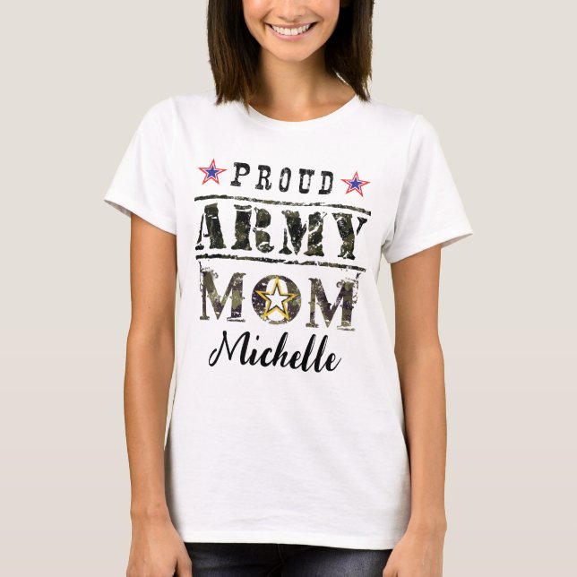 Camiseta Orgullosa mamá del Ejército (Anverso)