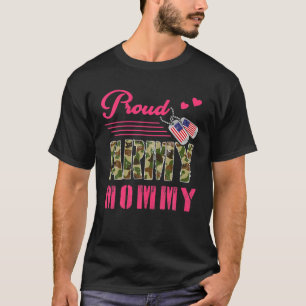 Camiseta Orgullosa mamá del ejército camuflaje militar Etiq