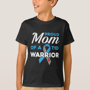 Camiseta Orgullosa Mamá Del Guerrero De La Diabetes, Concie