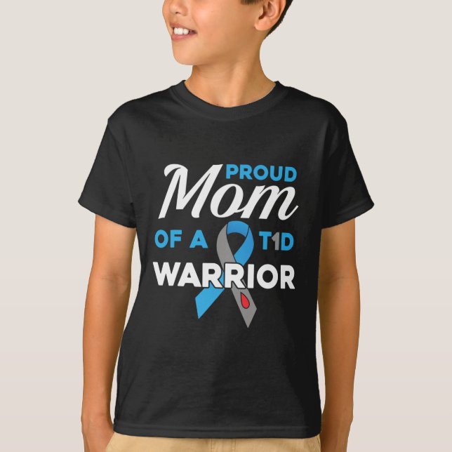 Camiseta Orgullosa Mamá Del Guerrero De La Diabetes, Concie (Anverso)