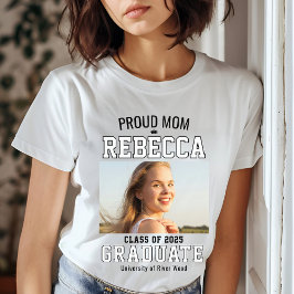 Camiseta Orgullosa Mamá Foto Graduado Padre Personalizado