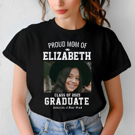 Camiseta Orgullosa Mamá Foto Graduado Padres Personalizado
