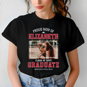 Camiseta Orgullosa Mamá Graduada Clase 2026 Personalizado R