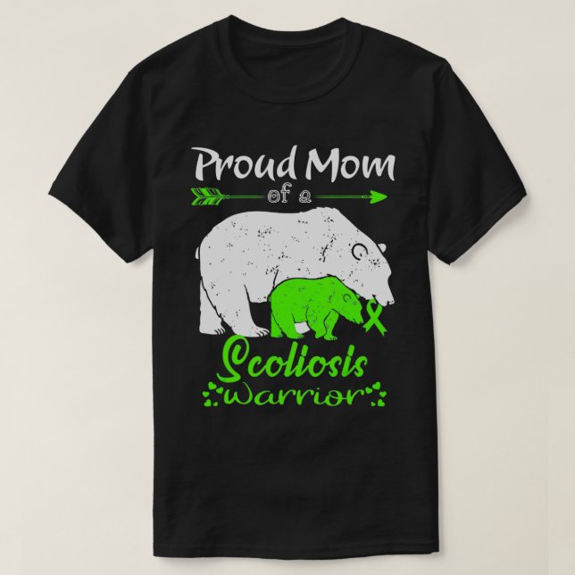 Camiseta Orgullosa mamá, guerrera de la escoliosis (Diseño del anverso)