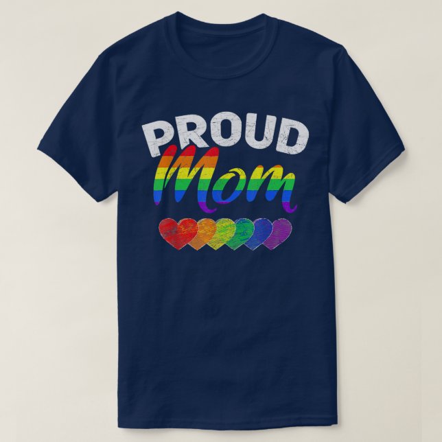 Camiseta Orgullosa mamá LGBTQ Orgullo gay regalos de Día de (Diseño del anverso)