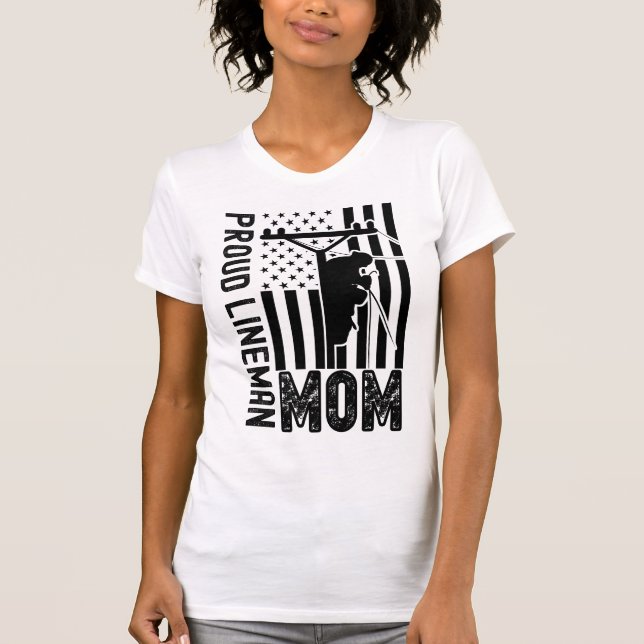 Camiseta Orgullosa mamá Lineman (Anverso)
