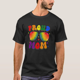 Camiseta Orgullosa mamá Mamá Bandera del Orgullo LGBT dice 