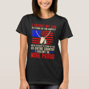 Camiseta Orgullosa Mamá Militar Y Papá Que Enseñé A Mi Hijo
