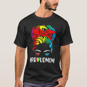 Camiseta Orgullosa Mamá Orgullo Lgbt Bandera Gay Lesbiana F