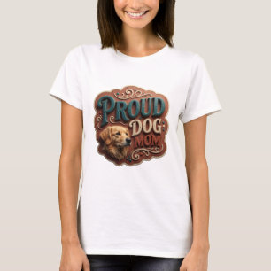 Camiseta Orgullosa Mamá Perro Azul Turquesa PRO Diseño Mode
