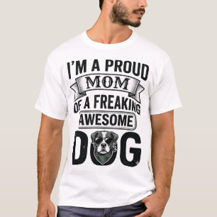 Camiseta Orgullosa Mamá Perro Diseño Vectorial de Grabado V