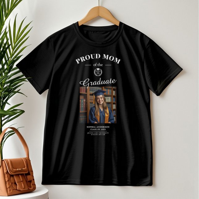 Camiseta Orgullosa mamá Personalizada Graduada Foto y Nombr (Subido por el creador)
