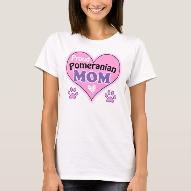 Camiseta Orgullosa Mamá Pomerania T Shirt (Anverso)
