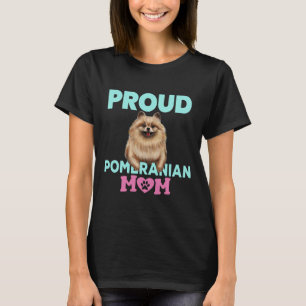 Camiseta Orgullosa mamá pomermana cutta pomerania mamá rosa