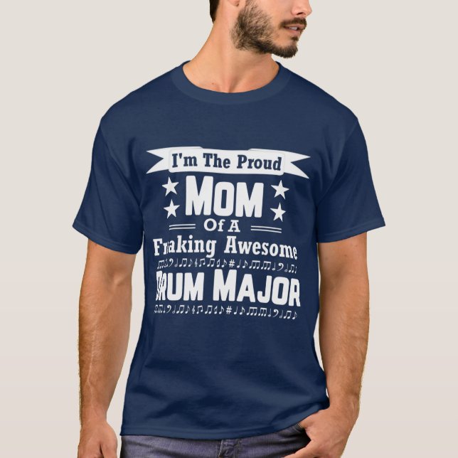 Camiseta Orgullosa mamá tambor, gran banda de marcha (Anverso)