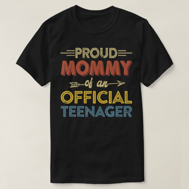 Camiseta Orgullosa mami adolescente oficial Funny Bday Fies (Diseño del anverso)