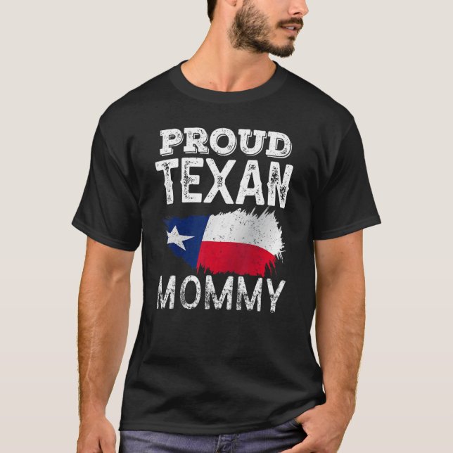 Camiseta Orgullosa mami cute Texas Patriotic Pride Mamá M (Anverso)
