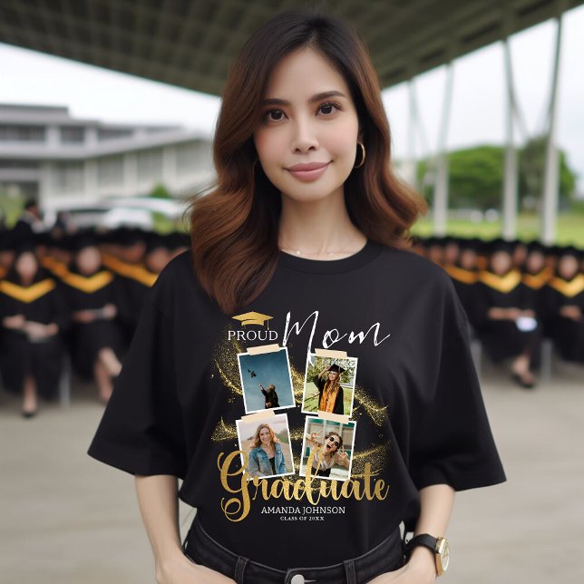 Camiseta Orgullosa mami graduada en Collage de fotos (Subido por el creador)