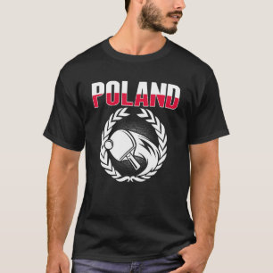 Camiseta Orgullosa mesa de Polonia Tenis Polaco apoyo a Pin