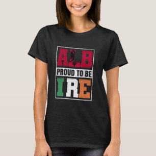 Camiseta Orgullosa mezcla albanesa irlandesa Albania e Irla
