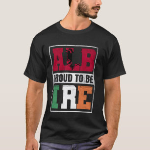 Camiseta Orgullosa mezcla albanesa irlandesa Albania e Irla