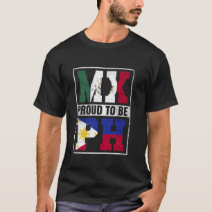 Camiseta Orgullosa mezcla de filipinos mexicanos con Filipi