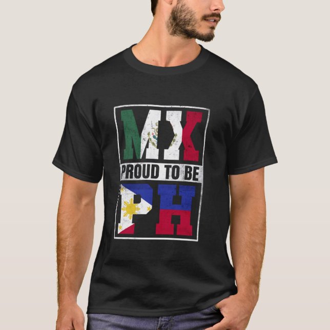 Camiseta Orgullosa mezcla de filipinos mexicanos con Filipi (Anverso)