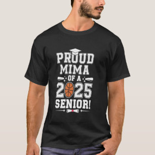 Camiseta Orgullosa Mima De Un Graduado Senior De Baloncesto