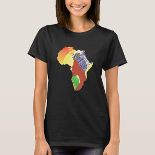 Camiseta Orgullosa mujer africana silueta continente africa
