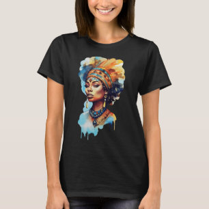Camiseta Orgullosa mujer afroamericana nativa espiritual me
