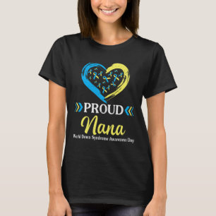 Camiseta Orgullosa Nana Abuela Mundo Síndrome de Down A