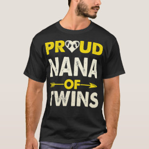 Camiseta Orgullosa Nana de gemelos embarazadas con dos bebé