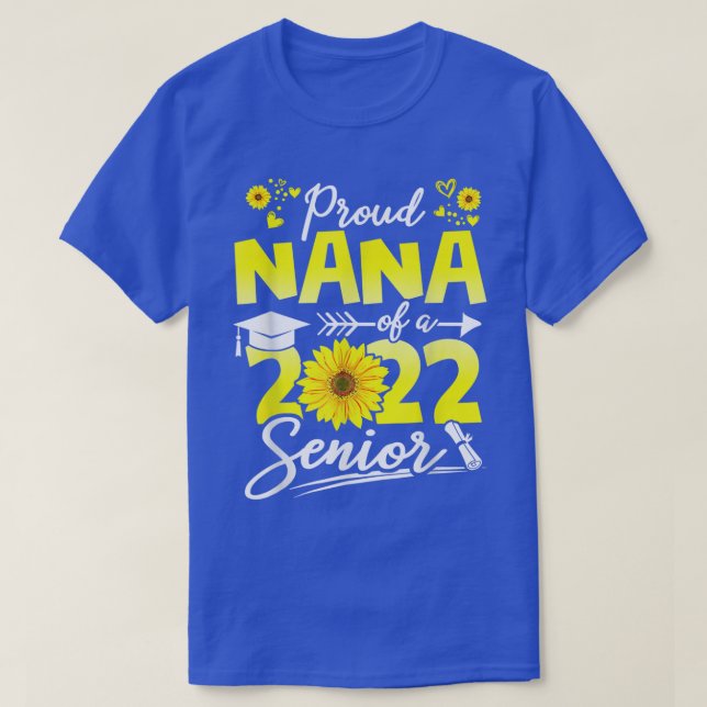 Camiseta Orgullosa Nana De Un Girasol De Graduación Superio (Diseño del anverso)