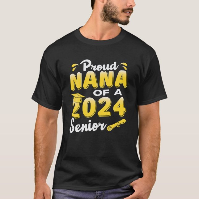 Camiseta Orgullosa Nana De Una Graduación Gradual De Funny  (Anverso)