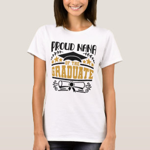 Camiseta Orgullosa Nana Del Graduado