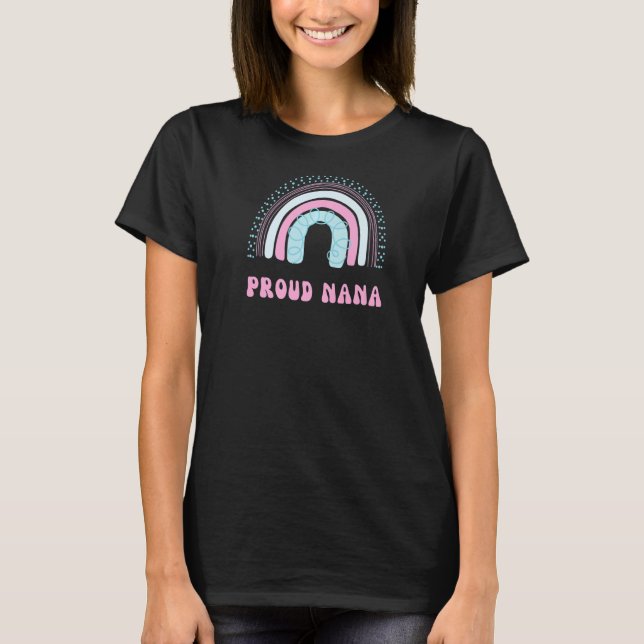 Camiseta Orgullosa Nana Grandma Trans Transgender LGBTQ LGT (Anverso)