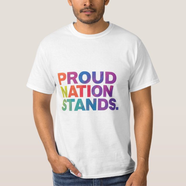 Camiseta Orgullosa Nation Stands (Anverso)