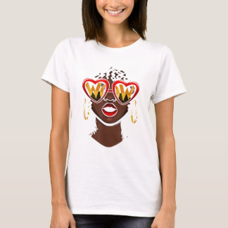 Camiseta Orgullosa negra afroamericana afro negro hilo negr