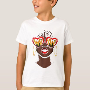 Camiseta Orgullosa negra afroamericana afro negro hilo negr