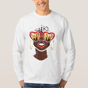 Camiseta Orgullosa negra afroamericana afro negro hilo negr