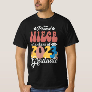 Camiseta Orgullosa NIECE de una clase de 2023 Graduate Retr