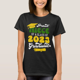 Camiseta Orgullosa NIECE de una clase de oro retro graduado