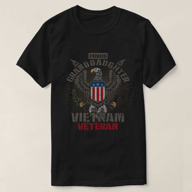 Camiseta Orgullosa Nieta De Un Veterano Vietnamita 335 (Diseño del anverso)