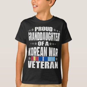 Camiseta Orgullosa Nieta De Una Veterana De Guerra De Corea