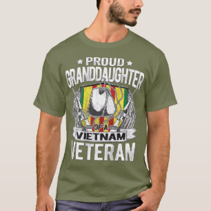 Camiseta Orgullosa Nieta Del Veterano Ejército De Vietnam