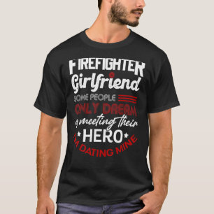 Camiseta Orgullosa Novia De Un Bombero, Delgada Línea Roja,