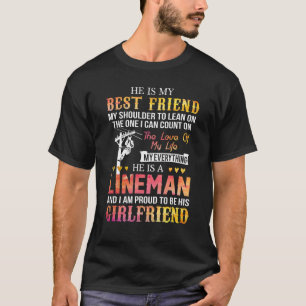 Camiseta Orgullosa Novia De Una Mujer De Una Lineana Eléctr