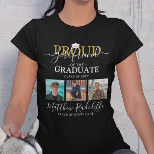 Camiseta Orgullosa novia del Collage de fotos de Graduados